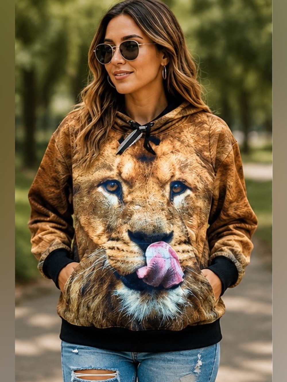 John Hancock Large Lion Hoodoie NWT